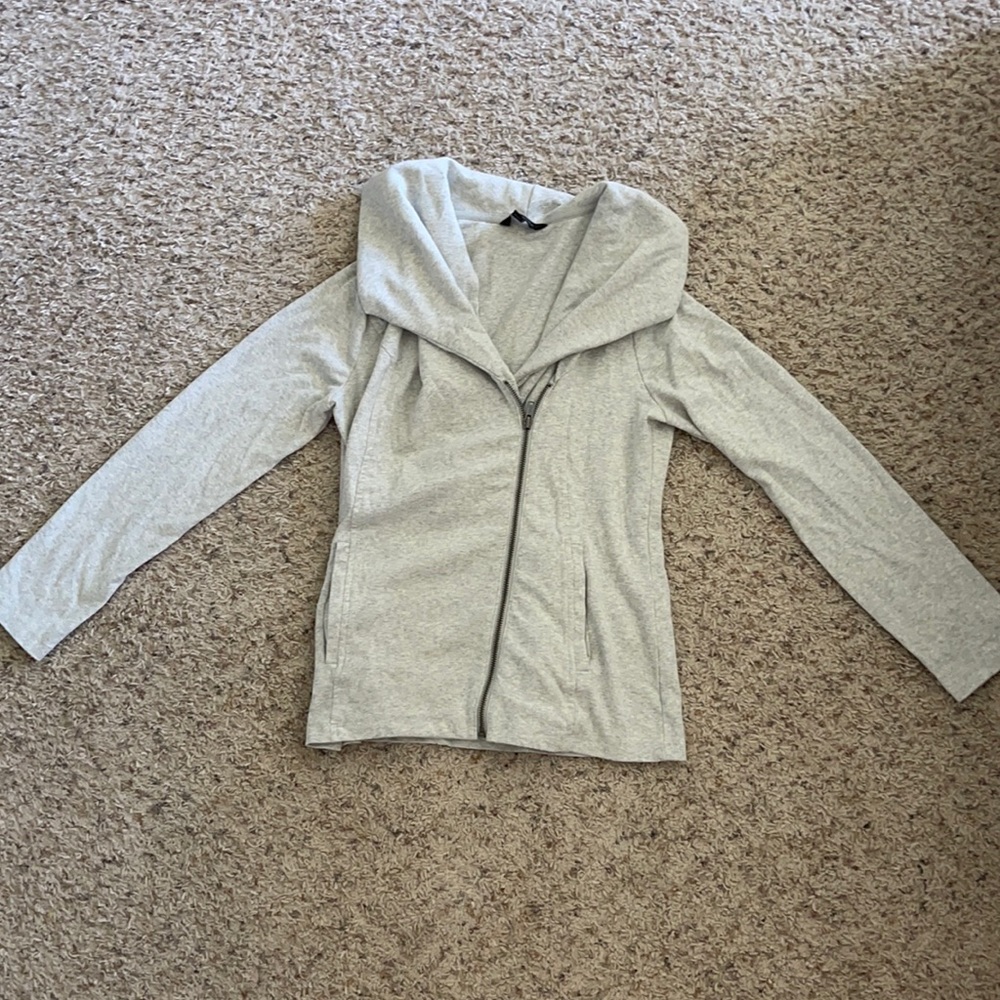 BR gray zip up jacket size M